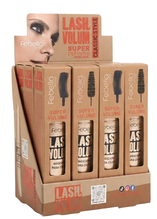MA30419 MASCARA DE CILIOS LASH VOLUM - FEBELLA/BX 12UN