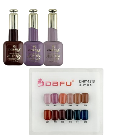 EMRY-12T3 ESMALTE CLEAR GEL-JELLY TEA-DAFU/BX 12UN