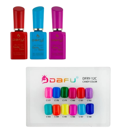 EMRY-12C-ESMALTE EM GEL CANDY COLOR-DAFU/BX 12UN