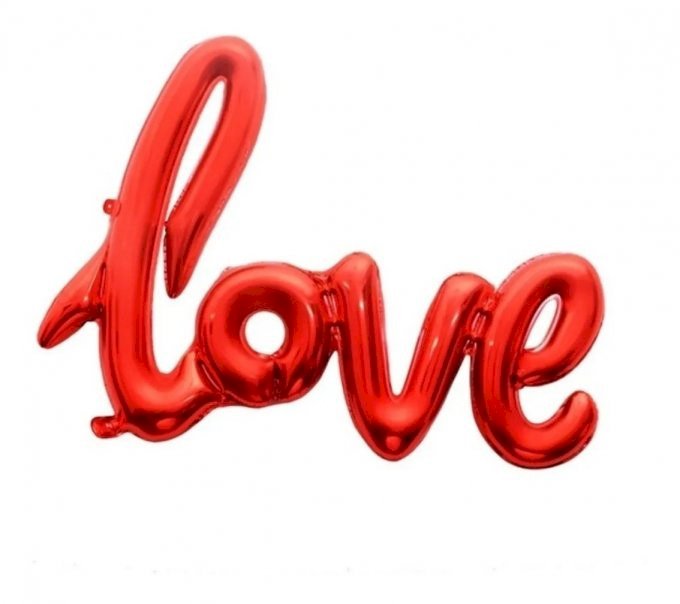 BALAO METALIZADO LOVE 68CM