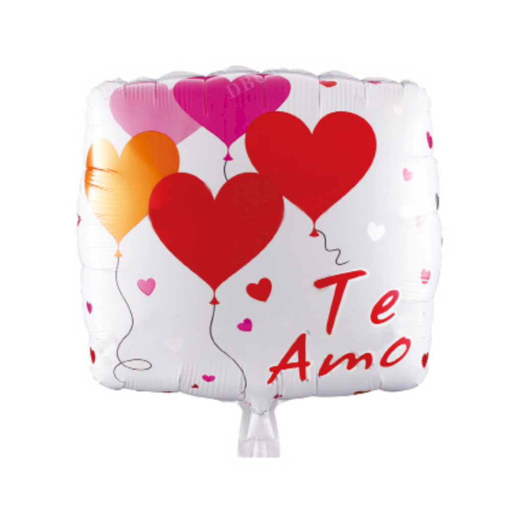 BALAO METALIZADO ESPECIAL 45CM QUADRADO TE AMO