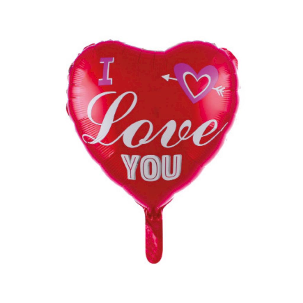 BALAO METALIZADO ESPECIAL 45CM I LOVE YOU VERMELHO
