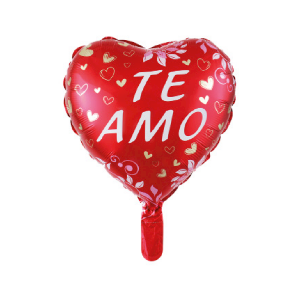 BALAO METALIZADO ESPECIAL 45CM TE AMO VERMELHO
