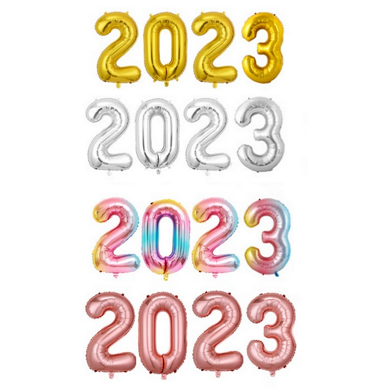 BALAO METALIZADO KIT 2023 40CM