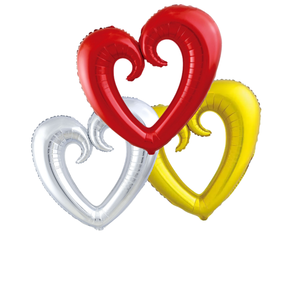 BALAO METALIZADO 45CM CORACAO VAZADO