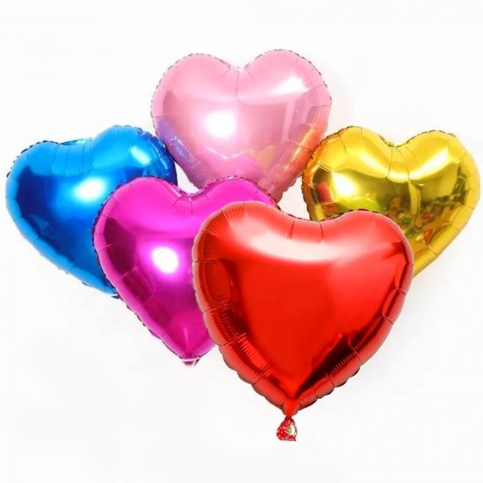 BALAO METALIZADO CORACAO 40CM