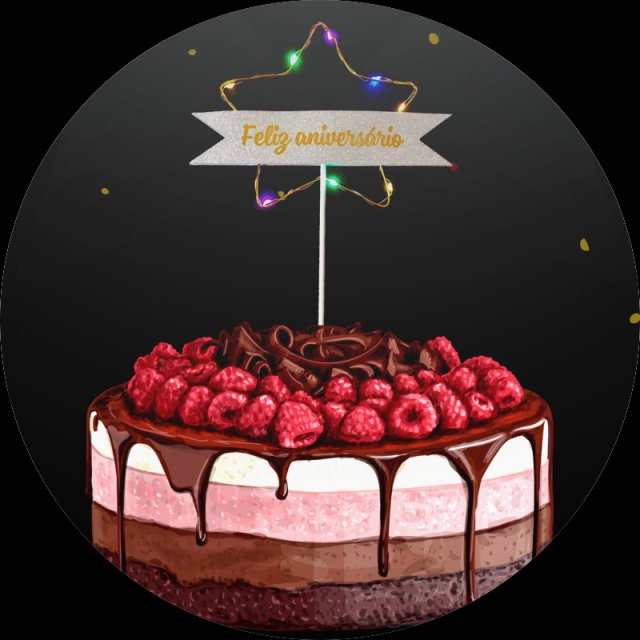 TOPO DE BOLO ESTRELA C/ LED