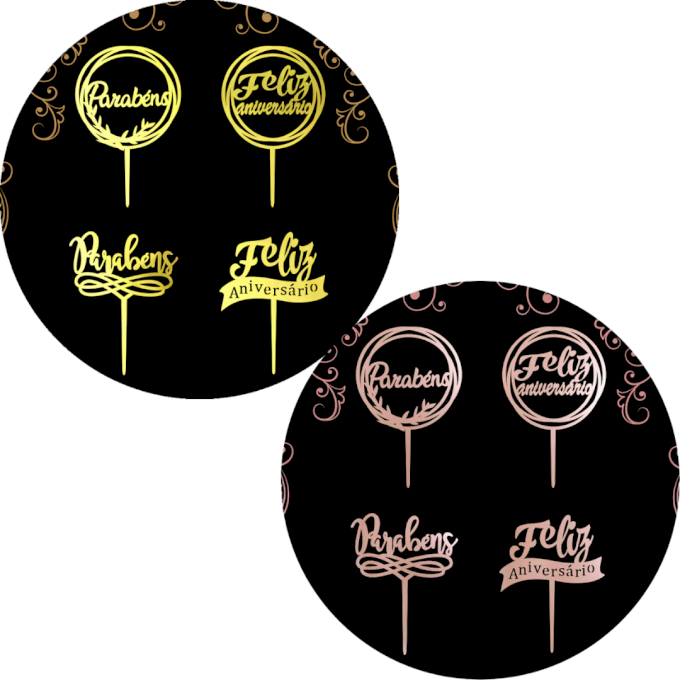 TOPO DE BOLO ACRÍLICO