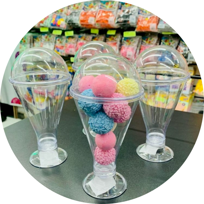 COPO CONFEITEIRO BOLHA ACRILICO