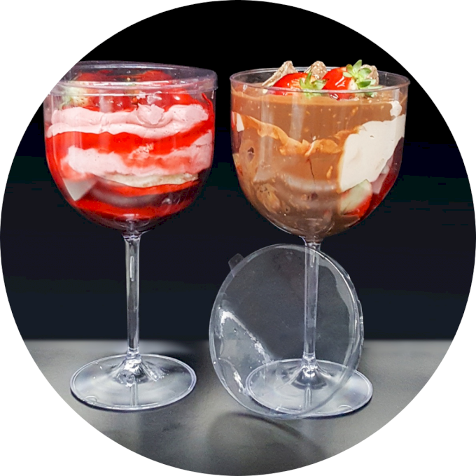 TAÇA ACRILICA C/ TAMPA