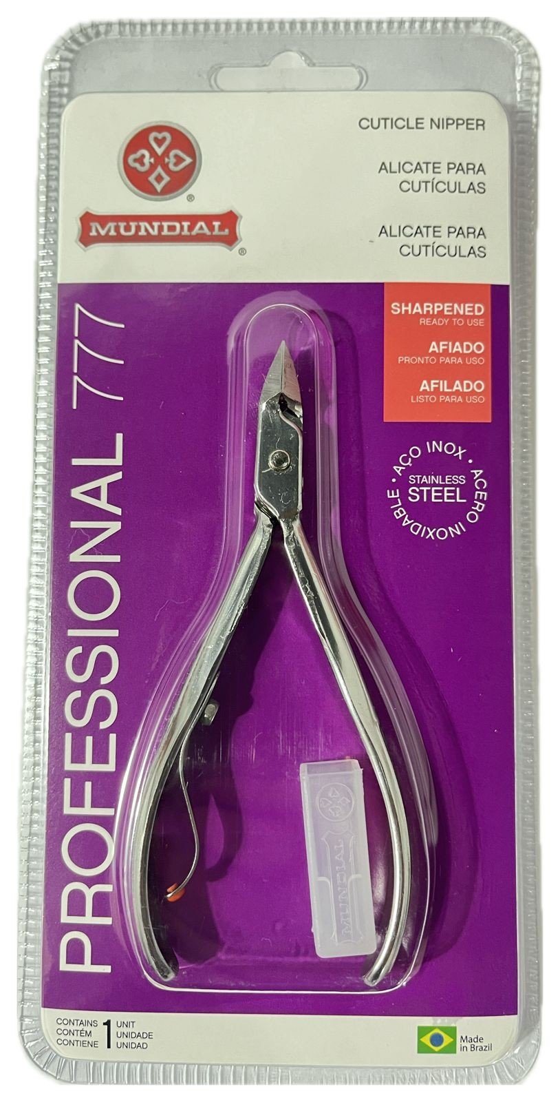 Alicate Mundial p/cutículas em aço Inox 777