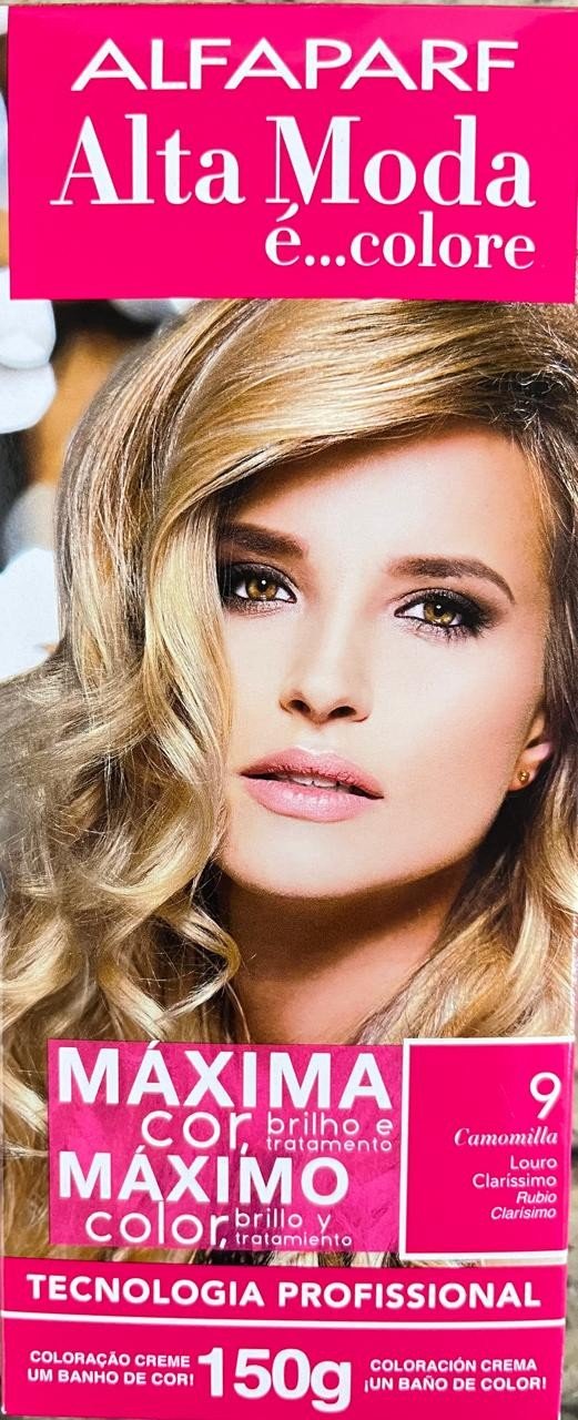 Coloração Alta Moda Alfaparf 9 Louro Claríssimo 