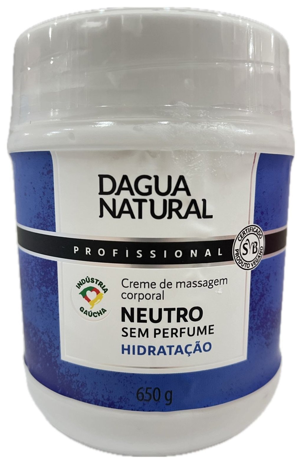 Creme de Massagem Dágua Natural Neutro 650g