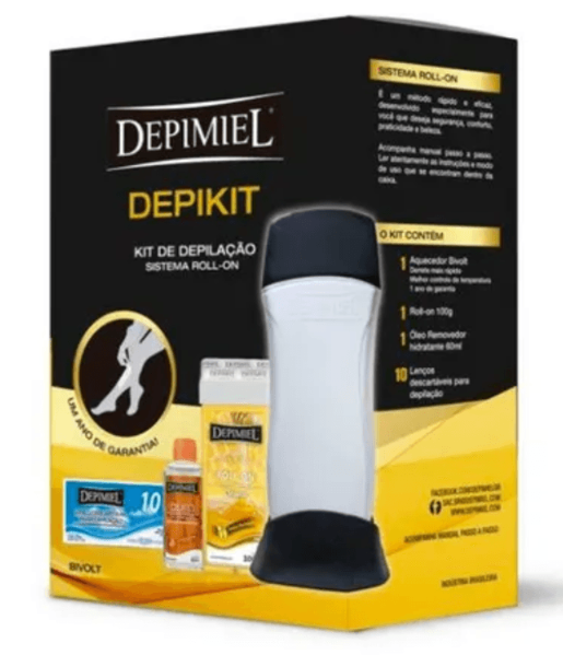 Kit Depilação Depimiel Roll-on Bivolt