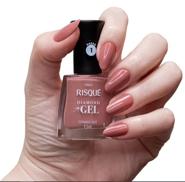 Esmalte Risqué Gel Diamond Espumante Rosé