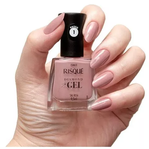 Esmalte Risqué Gel Diamond Sal Rosa