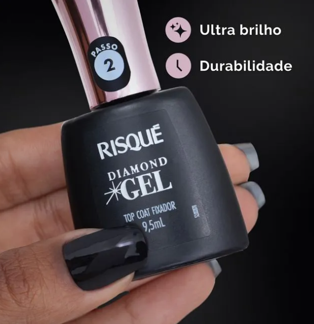 Top Coat Fixador Risque Diamond Gel 