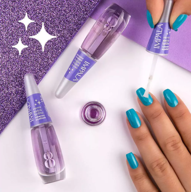 Verniz Extra Brilho Impala Cobertura Espelhada 7,5ml