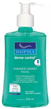 Sabonete Líquido Facial Nupill Pele Mista ou Oleosa 200ml