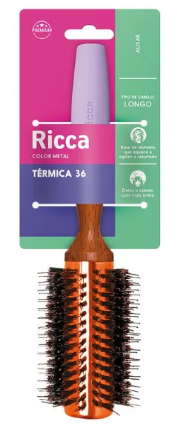 Escova Ricca Térmica Color Metal 291