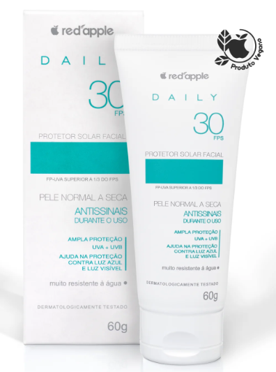 Protetor Solar Facial Red Apple Daily Pele Normal a Seca Fps30 60g