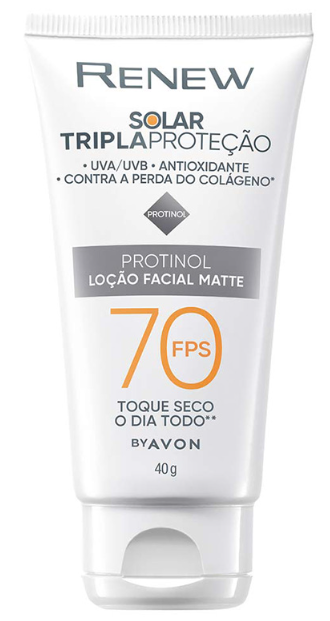 Protetor Solar Renew Protinol Matte Toque Seco FPS70 40g