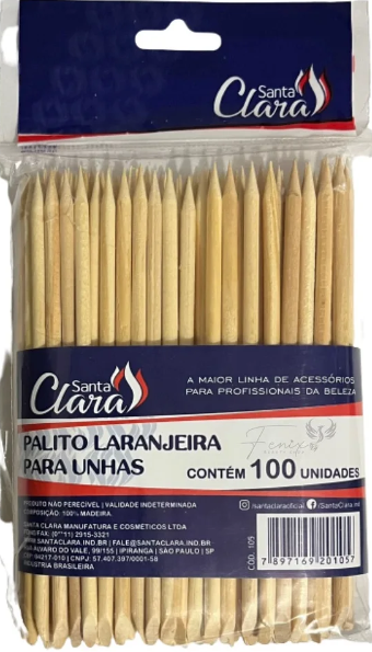 Palito para Manicure Santa Clara 105 c/100