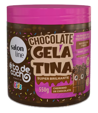 Gelatina Salon Line #Todecacho Super Brilhante Chocolate 550g