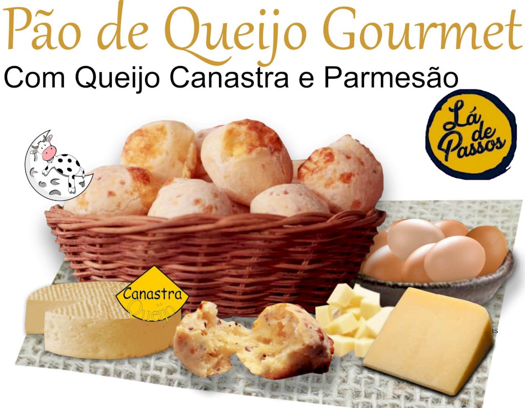 Pão de Queijo Gourmet Parmesão La de Passos
