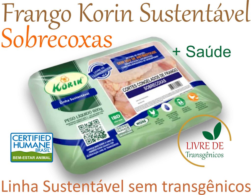 Sobrecoxa frango Korin Sustentável