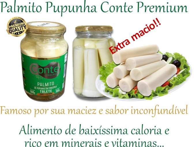 Palmito Pupunha Premium Conte