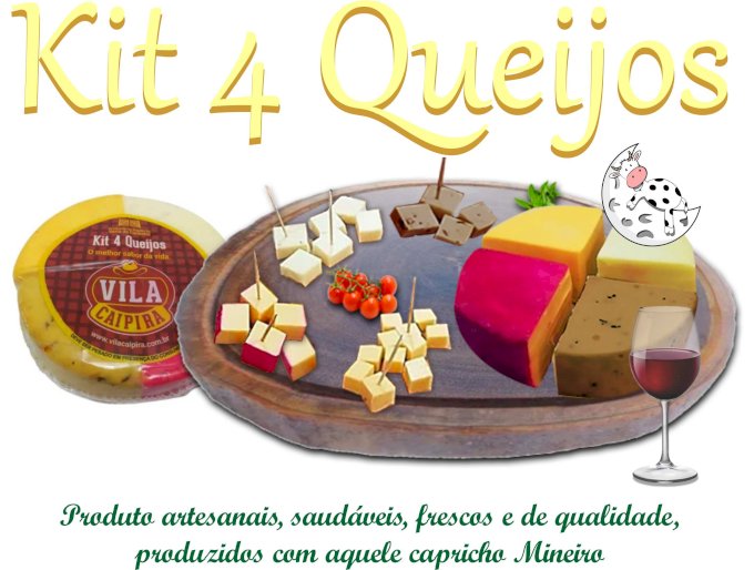 Kit 4 queijos-sob encomenda