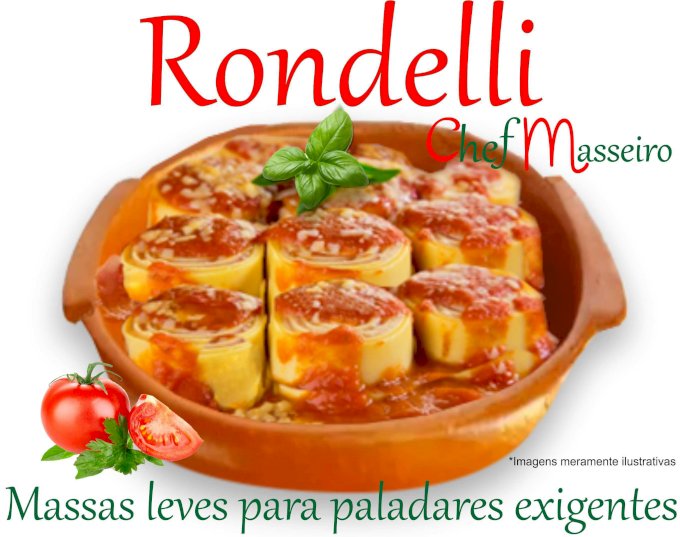 Rondelli presunto e queijo pronto com molho