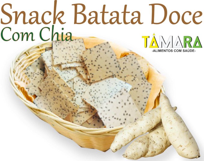 Snack Batata Doce Com Chia Tâmara alimentos