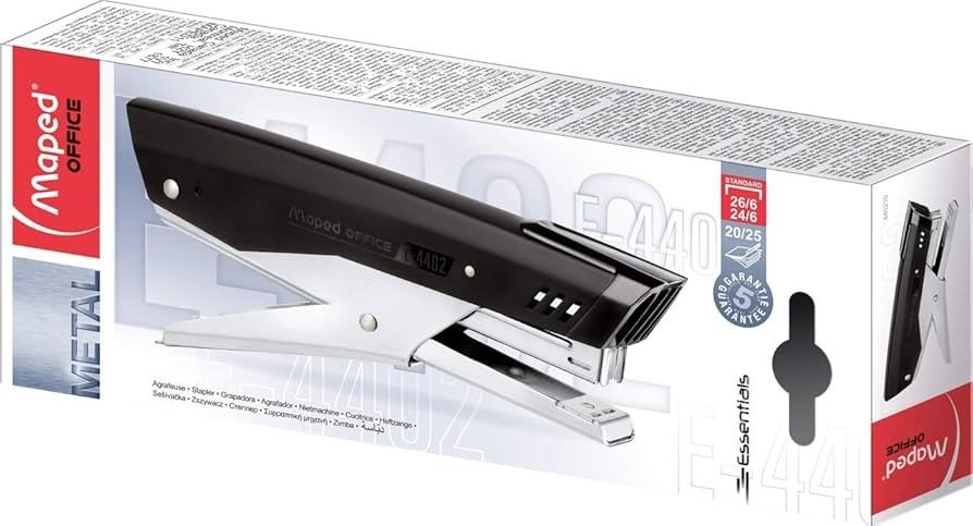 GRAMPEADOR METAL ESSENTIAL ALICATE PARA 25 FOLHAS MAPED	