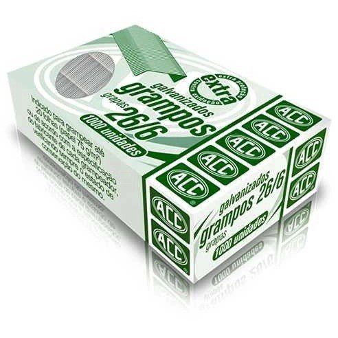 GRAMPO 26/6 GALVANIZADO 1000 UNIDADES ACC	