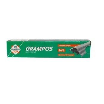 GRAMPO 26/6 GALVANIZADO C/1000UN NEW	