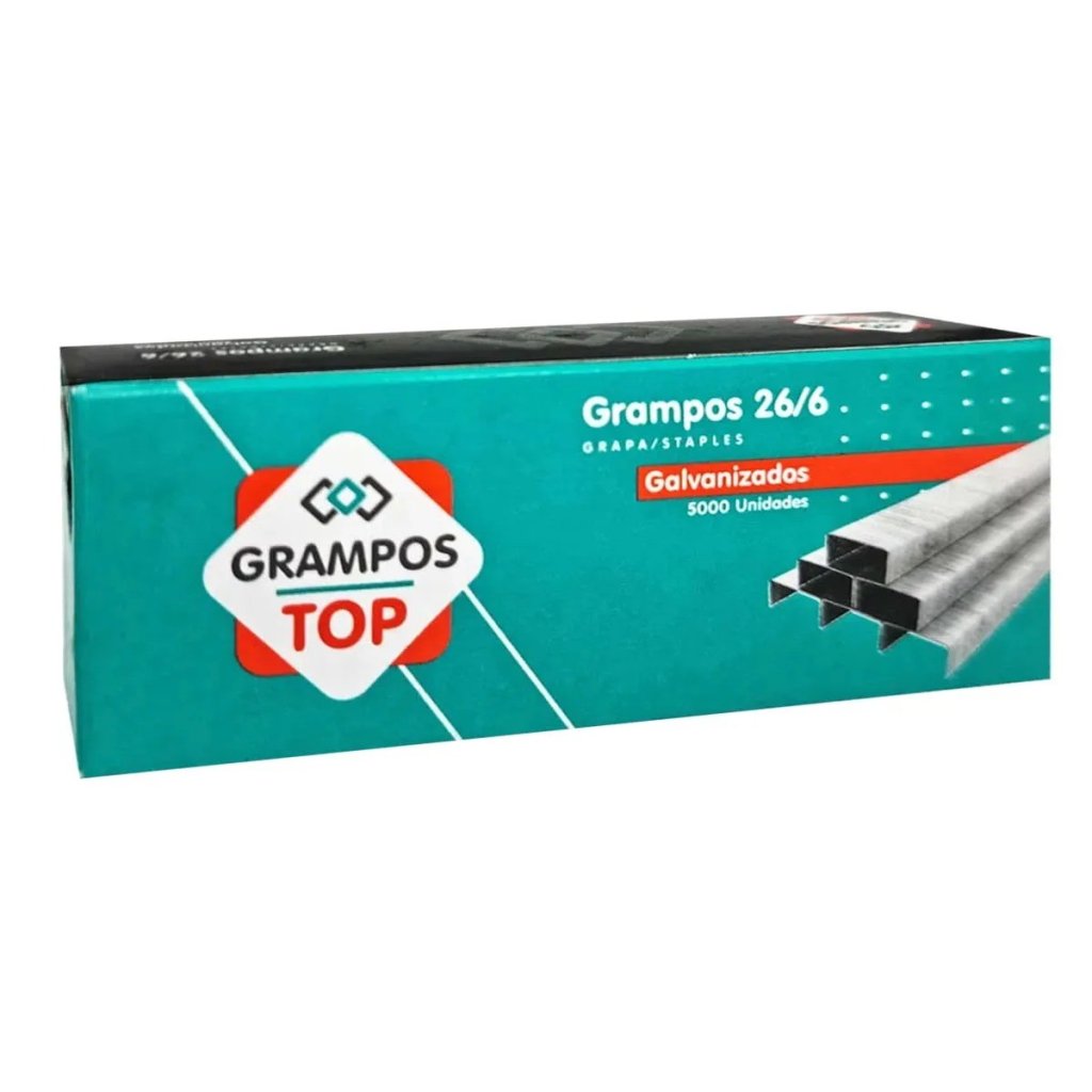 GRAMPO 26/6 GALVANIZADO COM 5000 UNIDADES NEW	