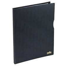 PASTA CATALOGO A4 EXECUTIVE PRETA C/10 PLASTICOS DELLO	