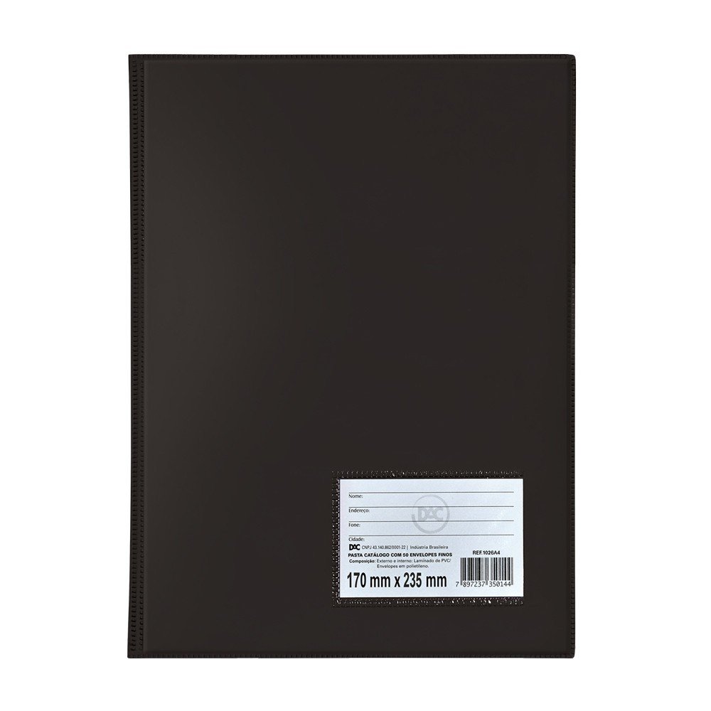 PASTA CATALOGO 1/2 OFICIO C/30 SACOS DAC	