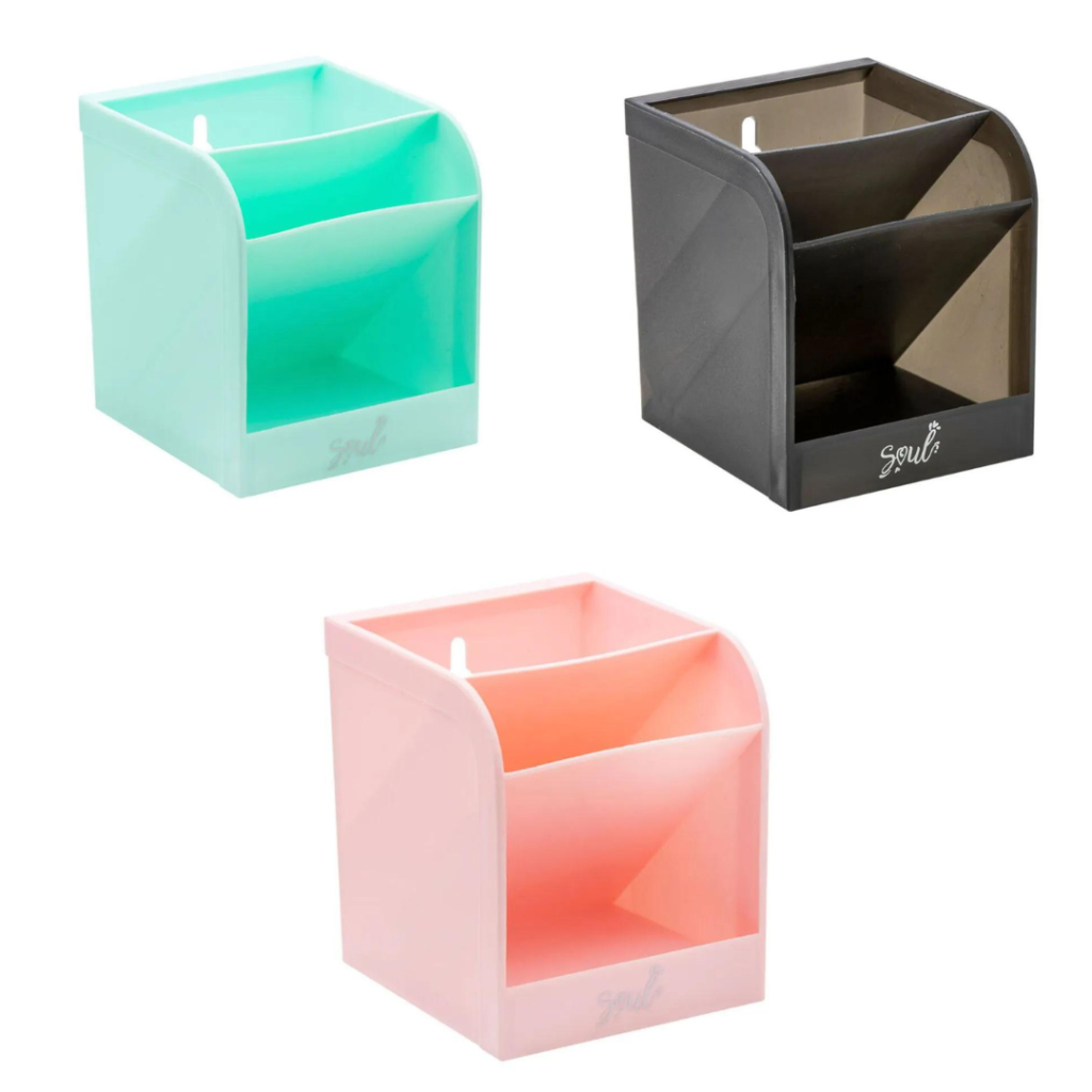 ORGANIZADOR PLÁSTICO VERTICAL 3 DIVISORIAS TRANSLÚCIDO BRW	