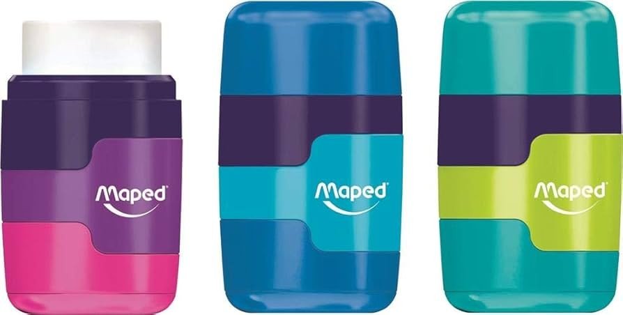 APONTADOR E BORRACHA CONNECT MULTICOLORIDO MAIS MAPED	