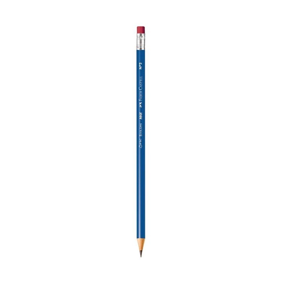 LAPIS DE ESCREVER COM BORRACHA MAX AZUL HB FABER CASTELL	