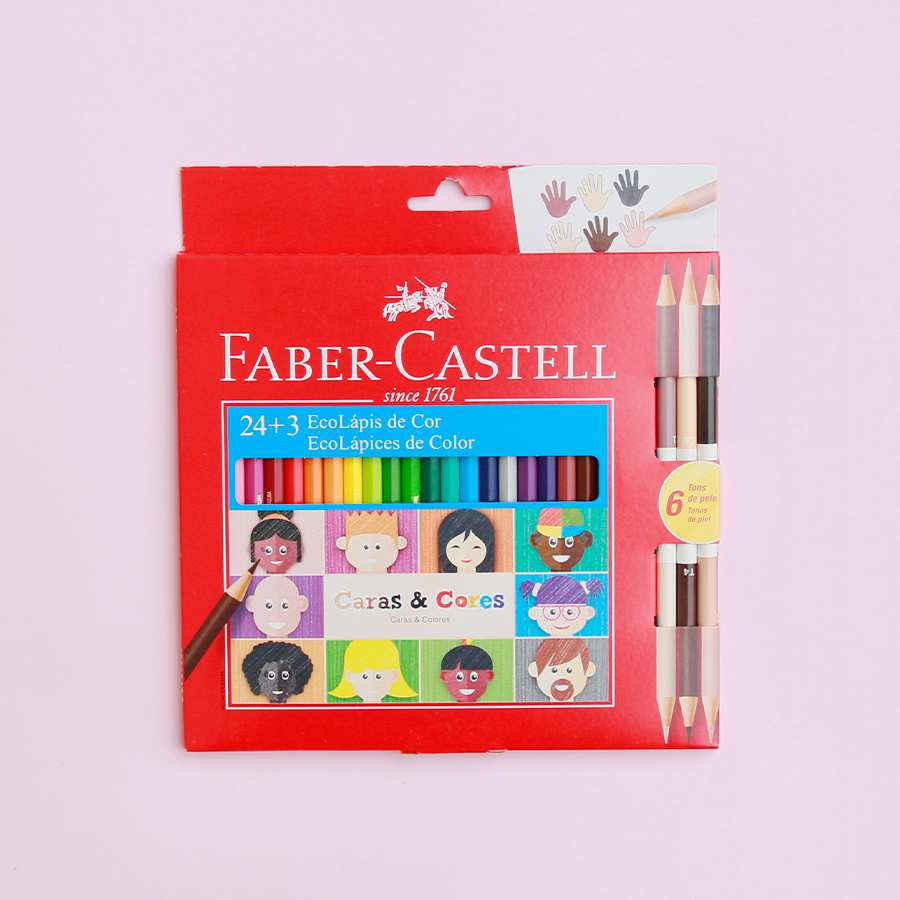 ECOLAPIS 24+3 CARAS E CORES FABER CASTELL	