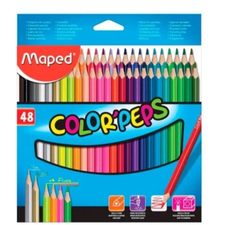 LAPIS DE COR COLOR PEPS C/48 CORES MAPED	