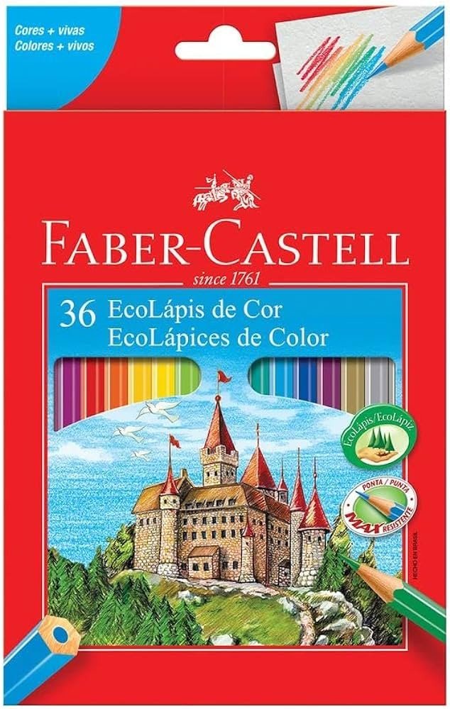 LAPIS DE COR ECOLAPIS C/36 CORES FABER CASTELL	