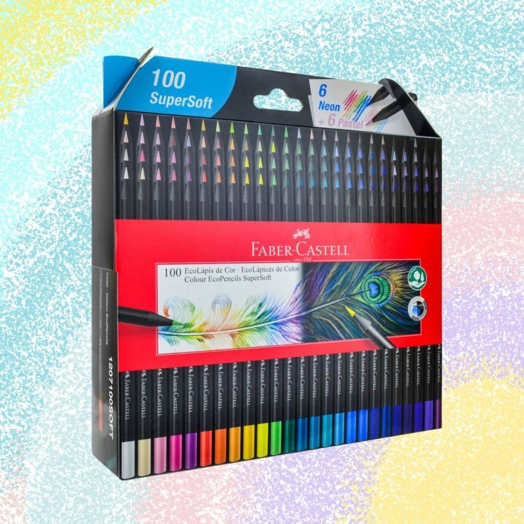 LAPIS DE COR ECOLAPIS SUPERSOFT 100 CORES FABER CASTELL	