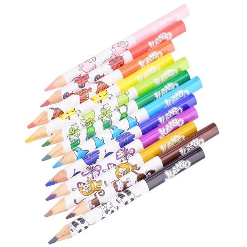 LAPIS DE COR JUMBO TRIANGULAR 12 CORES + APONTADOR FABER CASTELL	