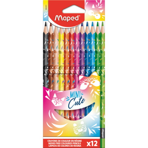 LAPIS DE COR MINI CUTE 12 CORES MAPED	