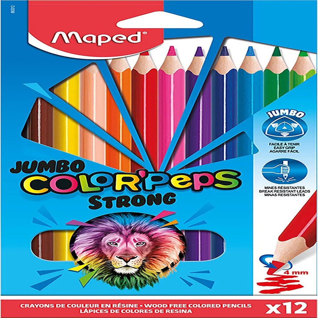 LAPIS DE COR STRONG C/12 CORES MAPED	